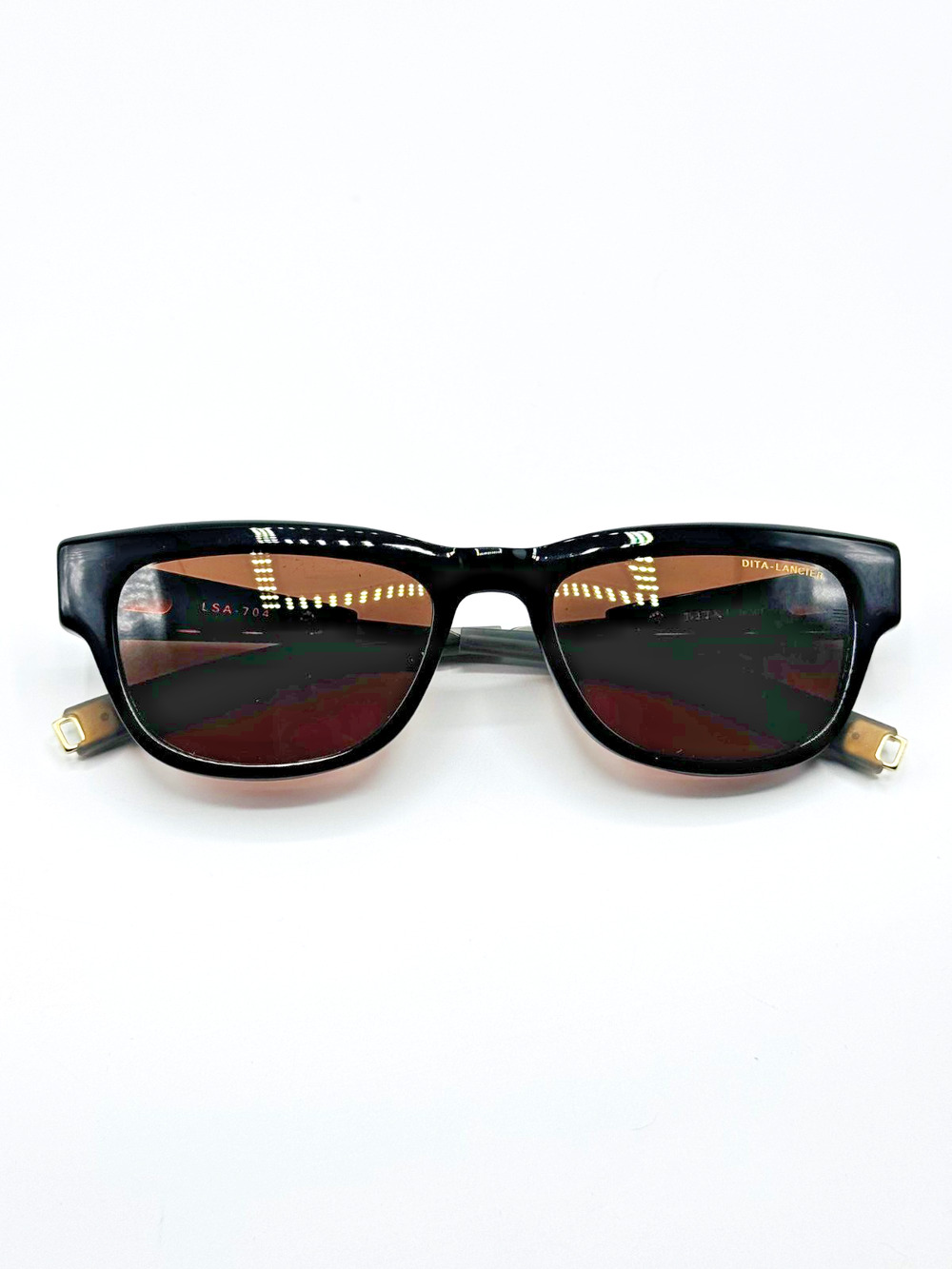Dita Lancier Sunglasses LSA-704 Black Frame Polarized Brown Lens DLS-704-A-01